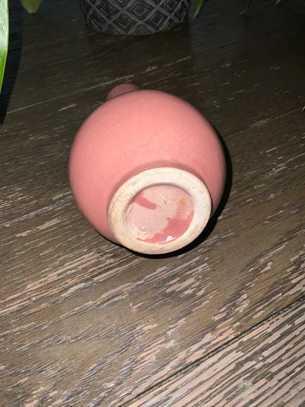 Vintage Pink Pottery Vase - Dogwood Blossoms - Made In Vietnam - 6.5” Tall